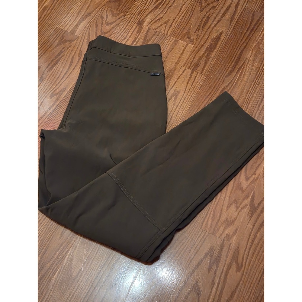 Columbia Womens Brown Fleece Lined Hiking Cargo Pants Size 12 Regular XK9522